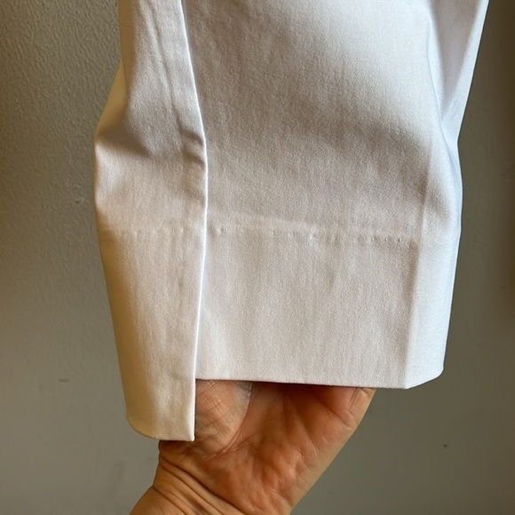Estelle & Finn Ankle Pants Step Hem Pull-On Style White Size 4 NWT Elastic Waist - Picture 4 of 9